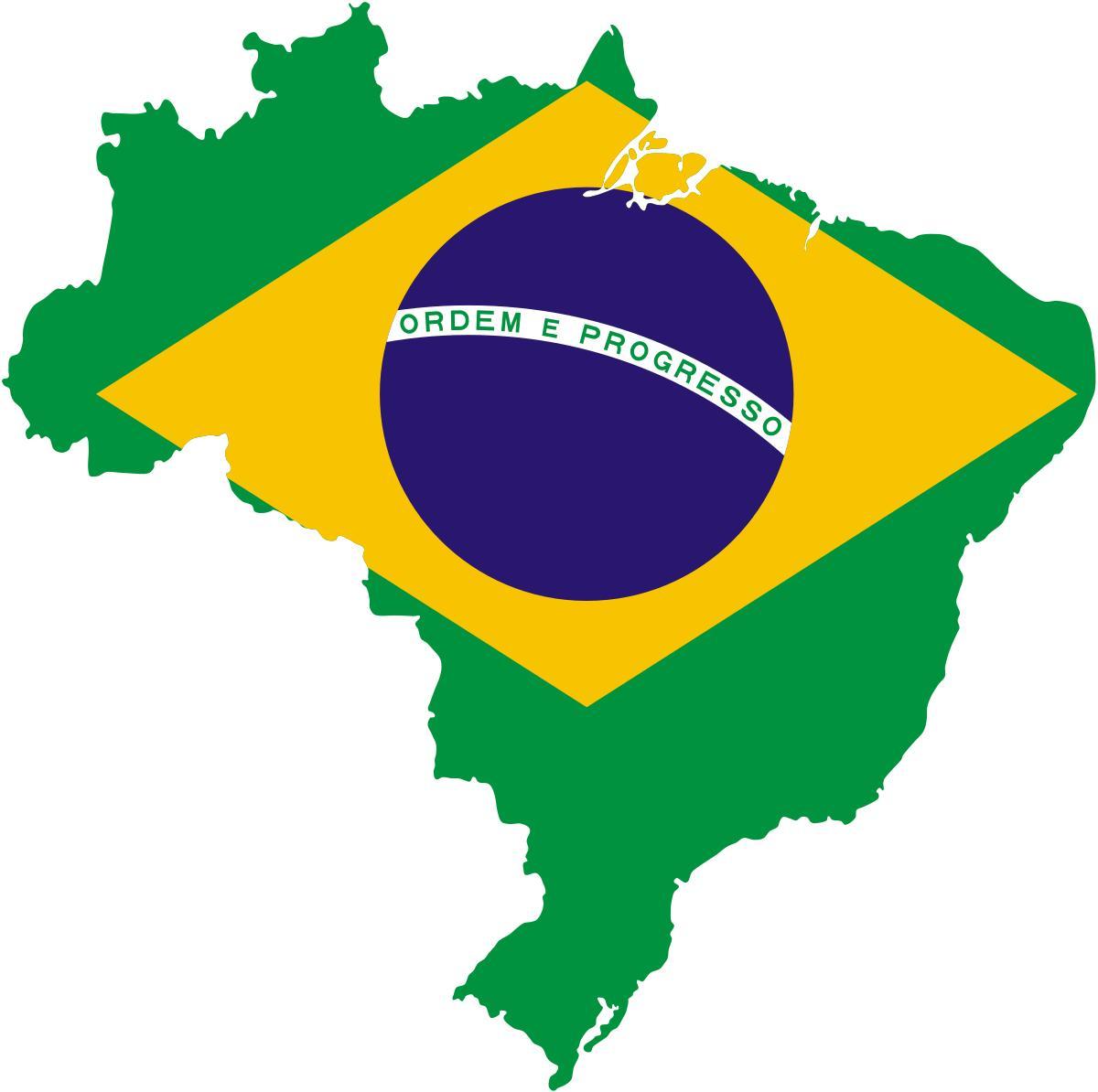 Brasil Bendera Dan Peta Peta Brasil Dan Bendera Amerika Selatan
